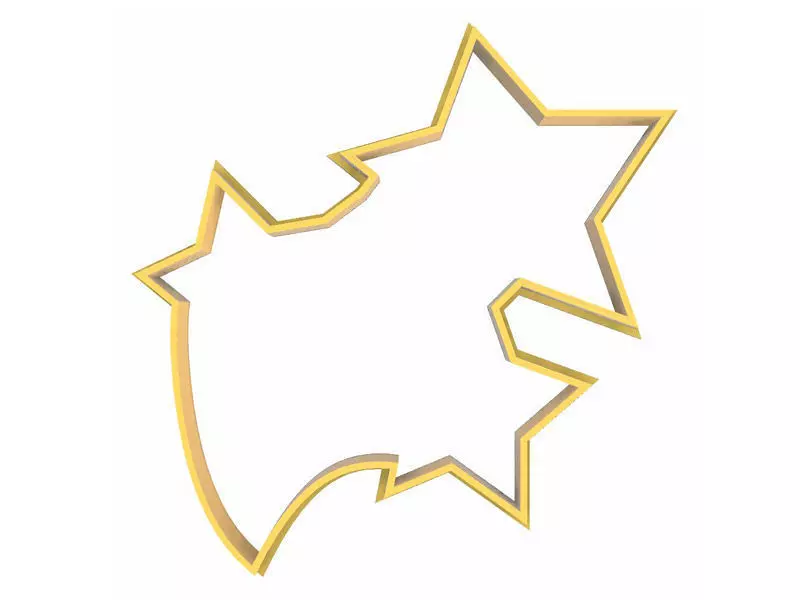 0231 Stars cookie cutter 3D print model_0
