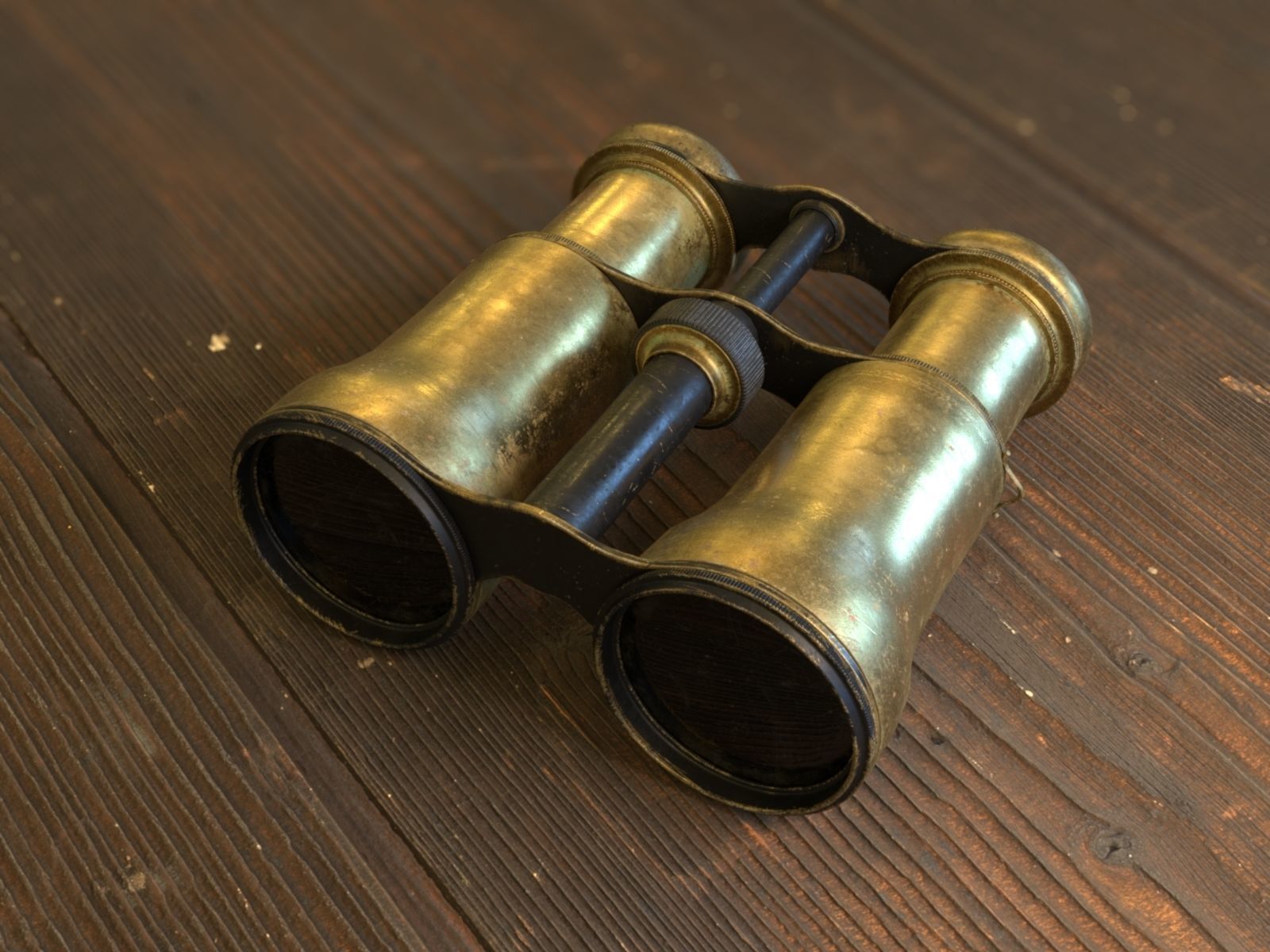 Vintage theatre binocular Low-poly 3D model_2