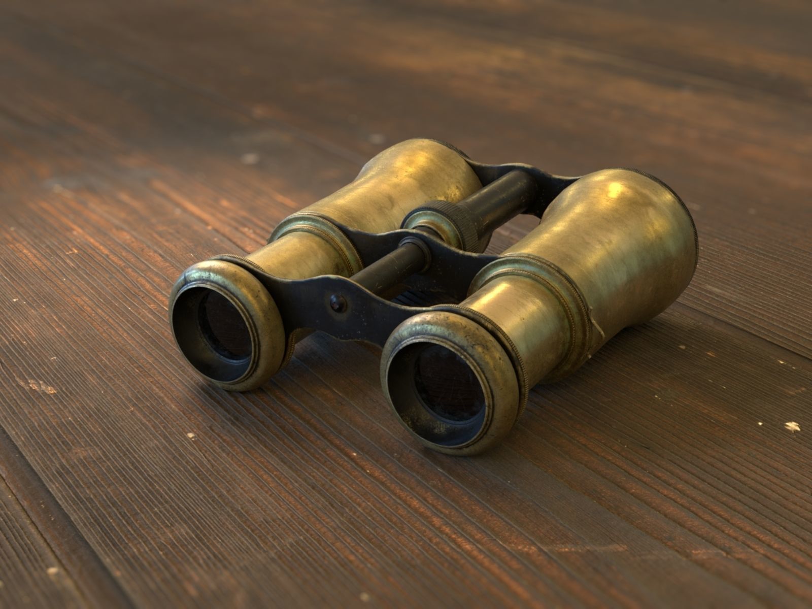 Vintage theatre binocular Low-poly 3D model_5