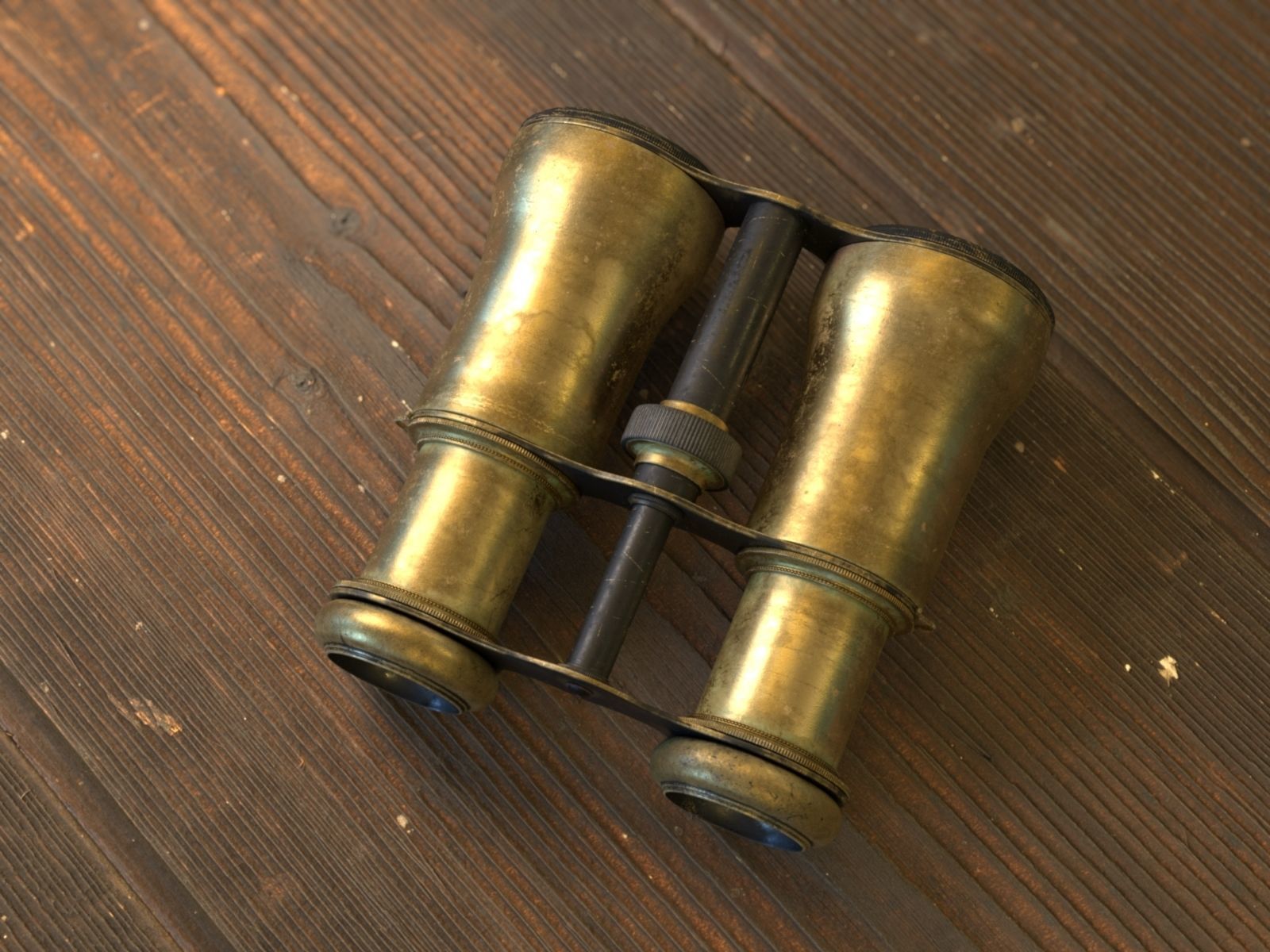 Vintage theatre binocular Low-poly 3D model_3