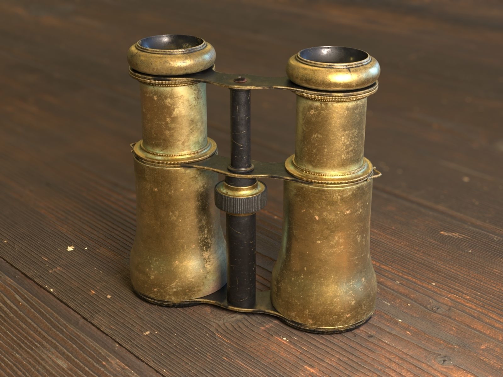 Vintage theatre binocular Low-poly 3D model_6