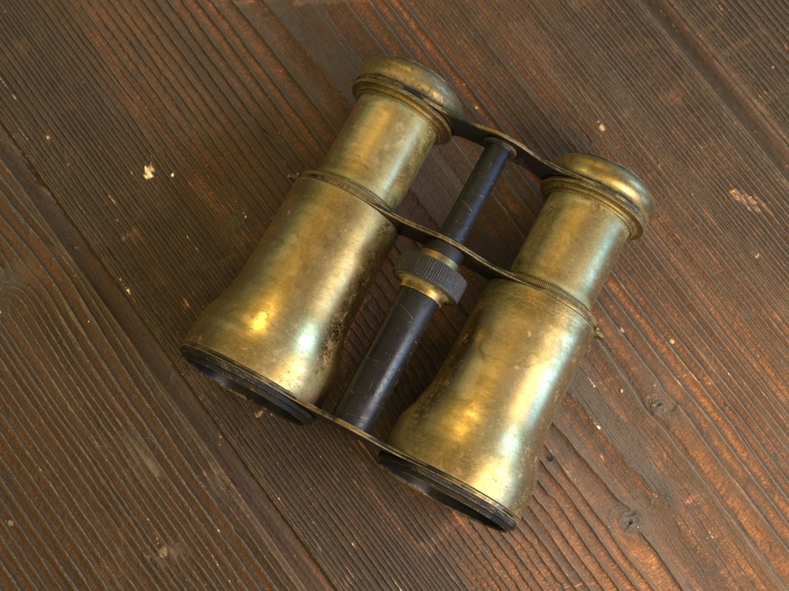 Vintage theatre binocular Low-poly 3D model_4