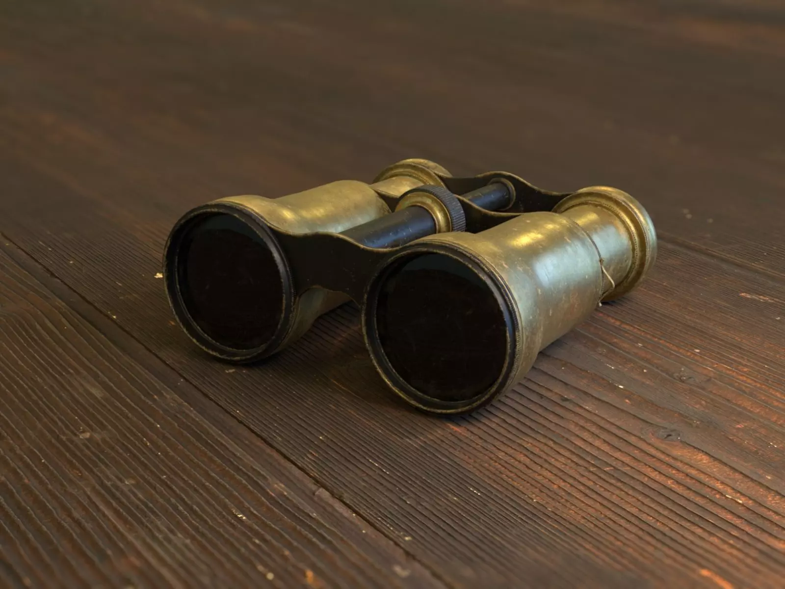 Vintage theatre binocular Low-poly 3D model_0