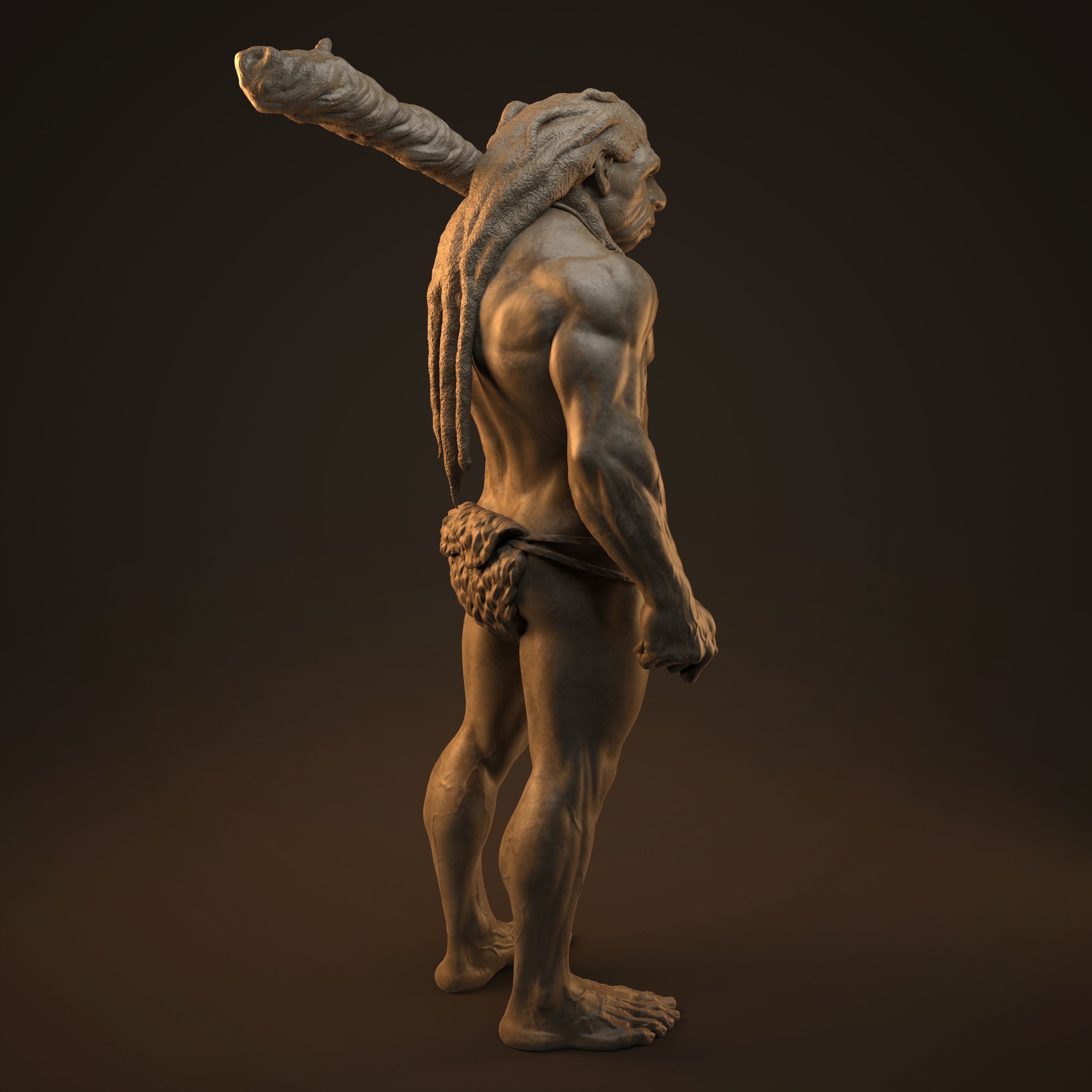 Caveman 3D print model_3