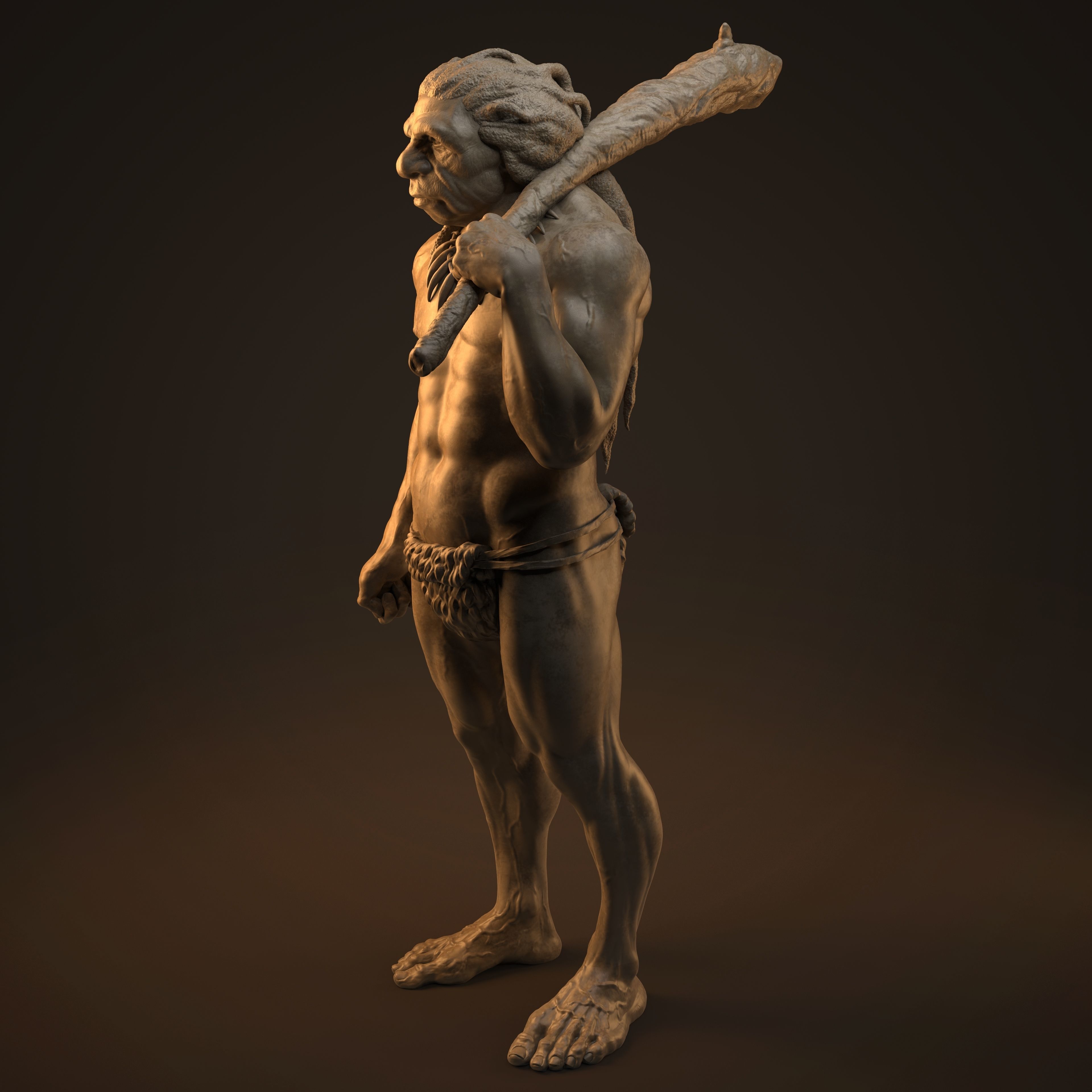 Caveman 3D print model_5