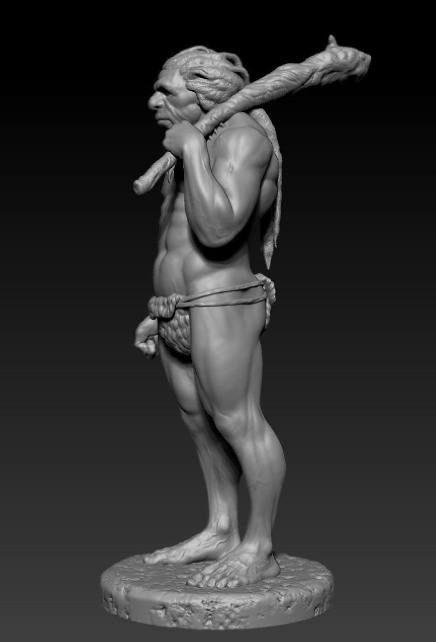 Caveman 3D print model_8