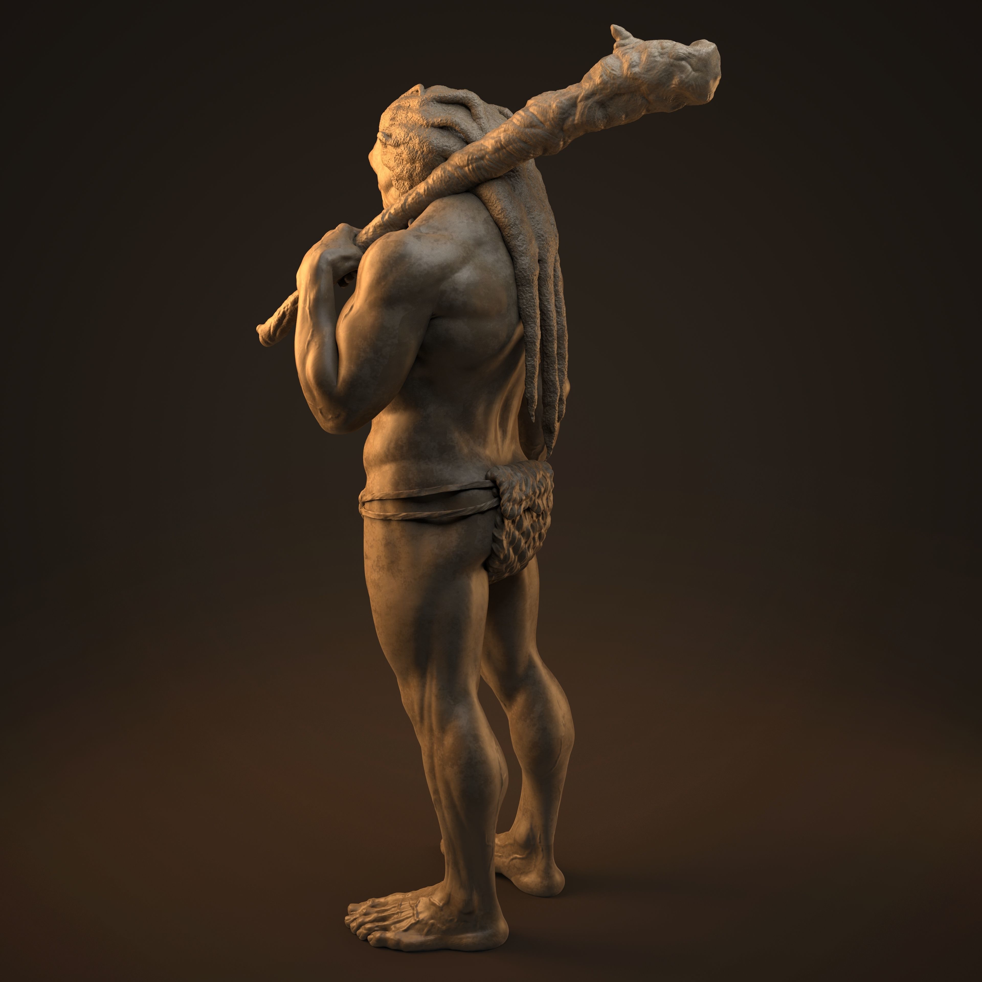 Caveman 3D print model_4