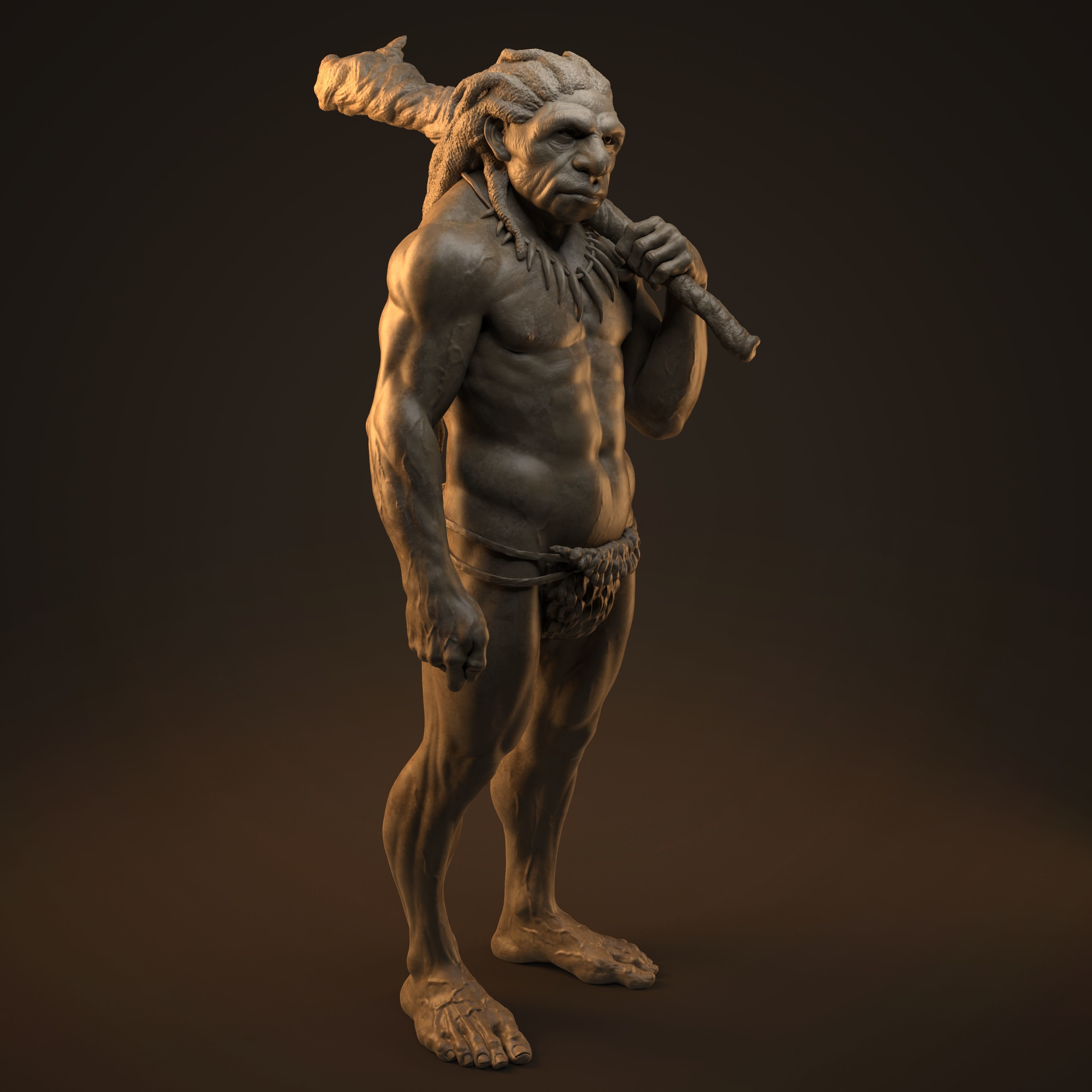 Caveman 3D print model_1