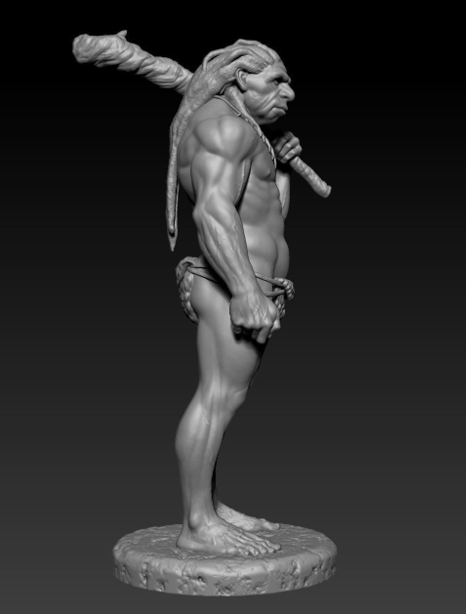 Caveman 3D print model_7