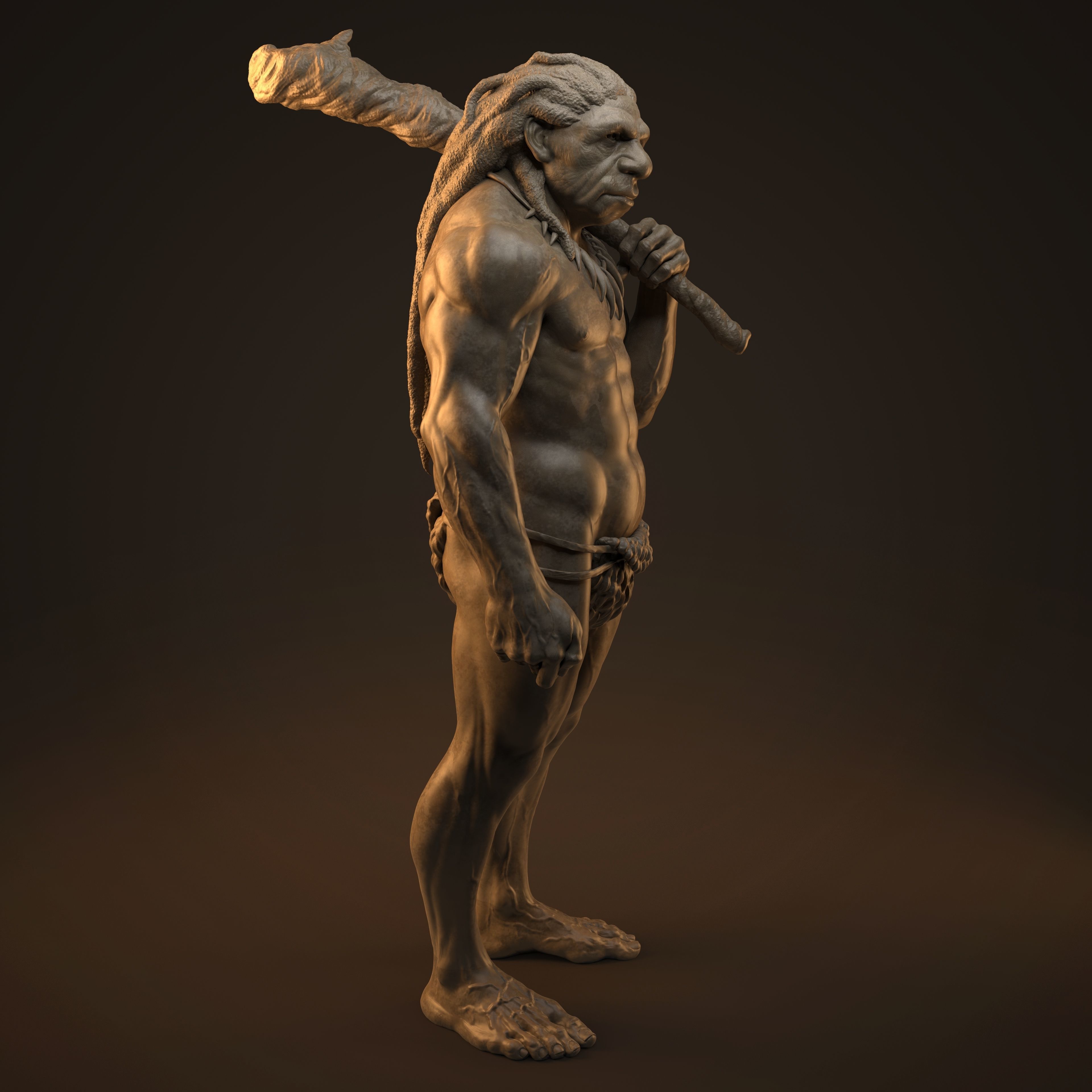 Caveman 3D print model_2