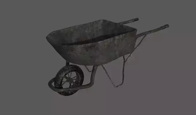 Rusted Used Coal Trolley 