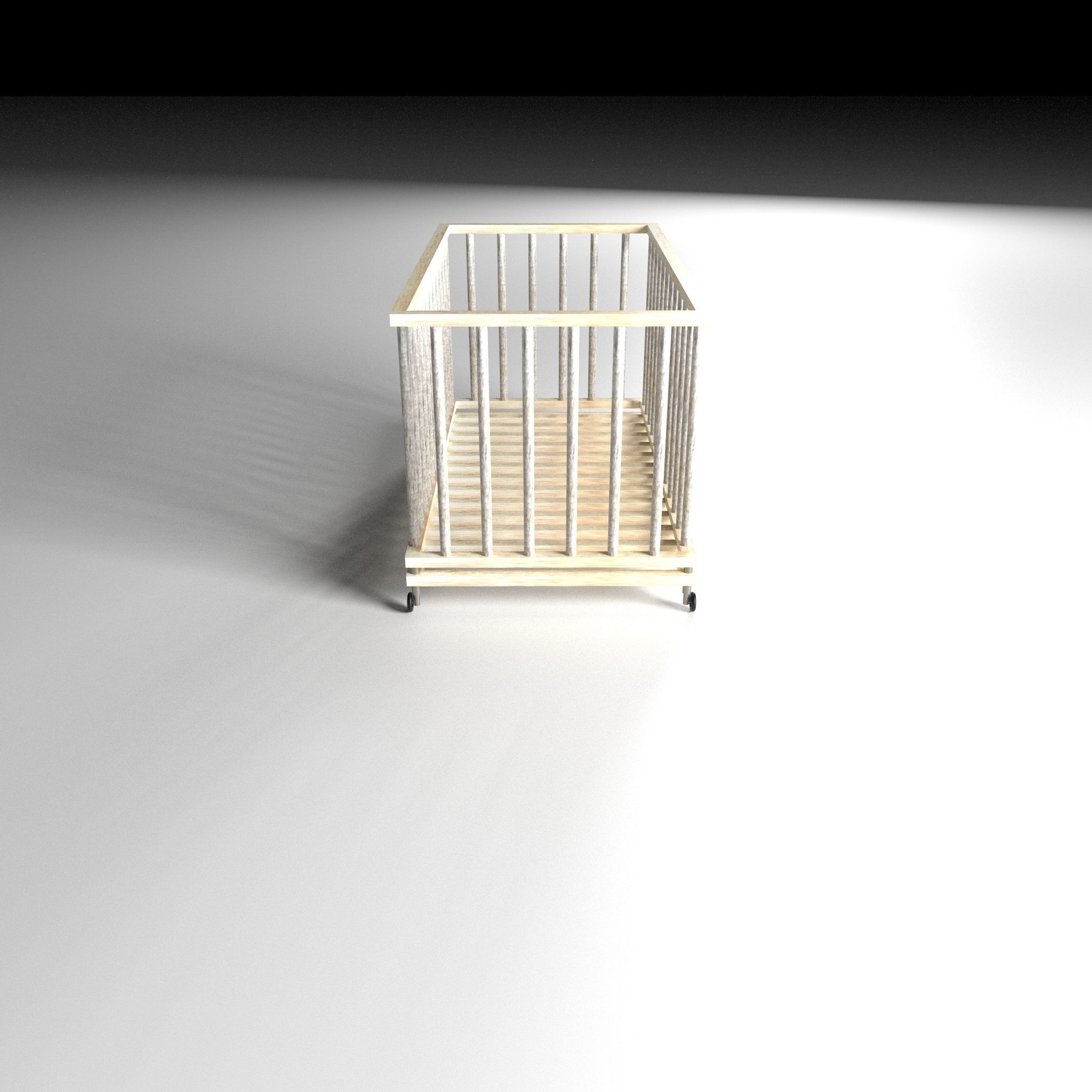 Baby Bed 3D model_7