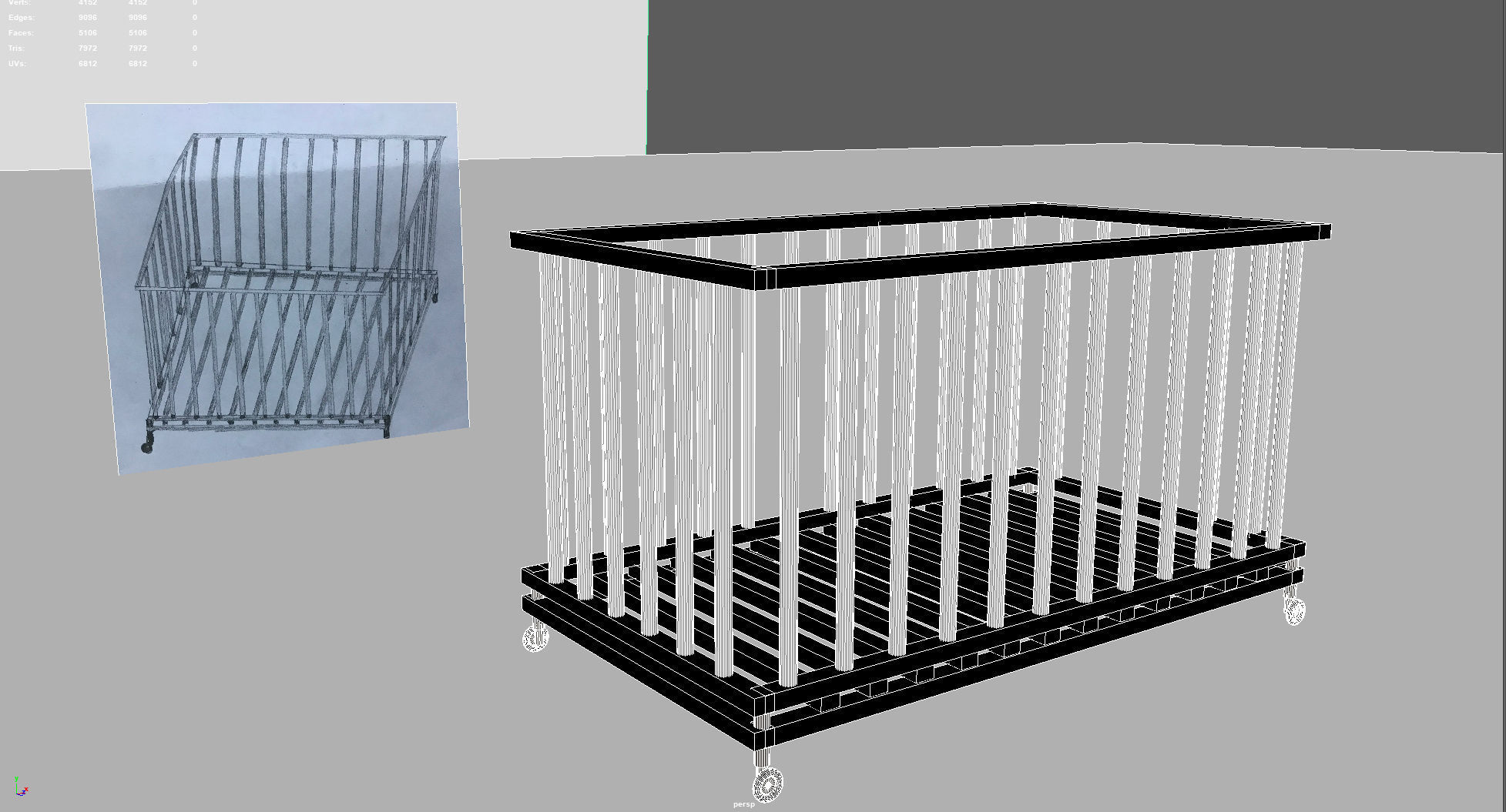 Baby Bed 3D model_1