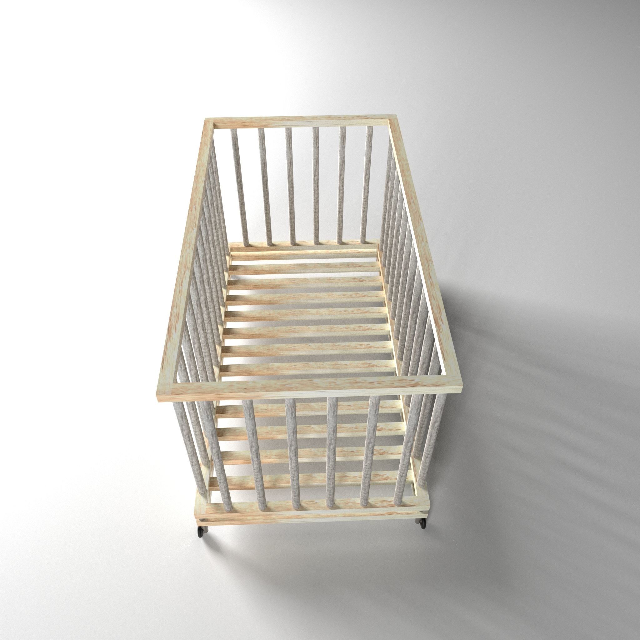 Baby Bed 3D model_3