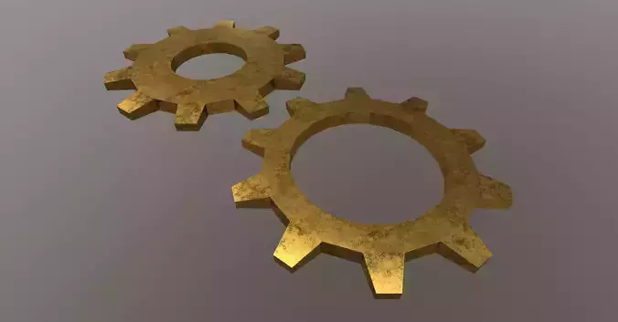 Cogwheels golden gear