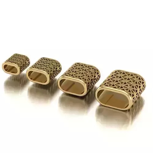 CHARMS three gold - plated squares