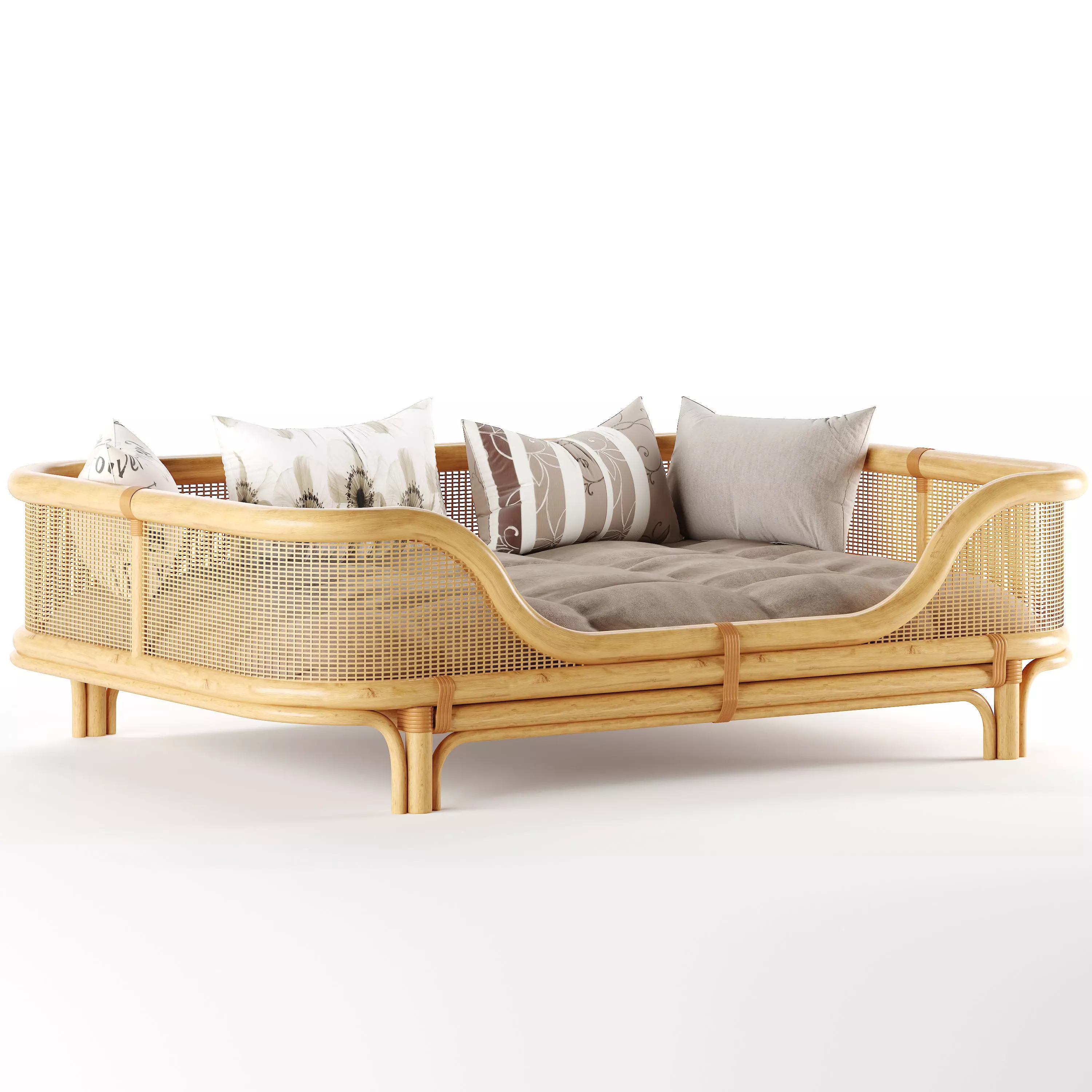sofa Venus Rattan Daybed 3D model_0