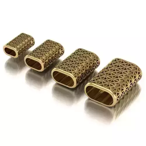 CHARMS three gold cylinders