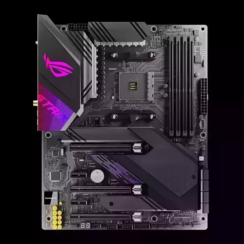 ASUS ROG STRIX X570E-GAMING Motherboard PCB 3D model
