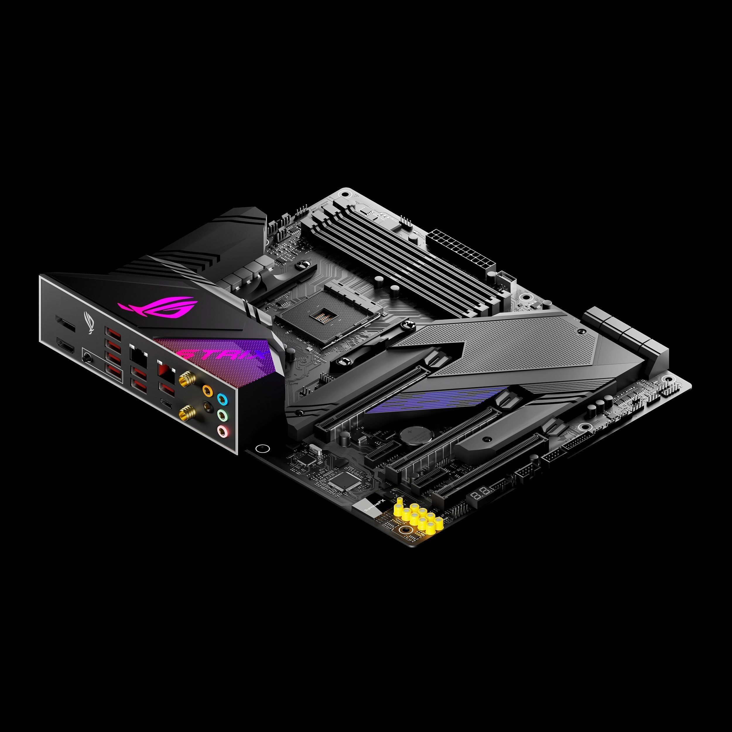 ASUS ROG STRIX X570E-GAMING Motherboard PCB 3D model_2
