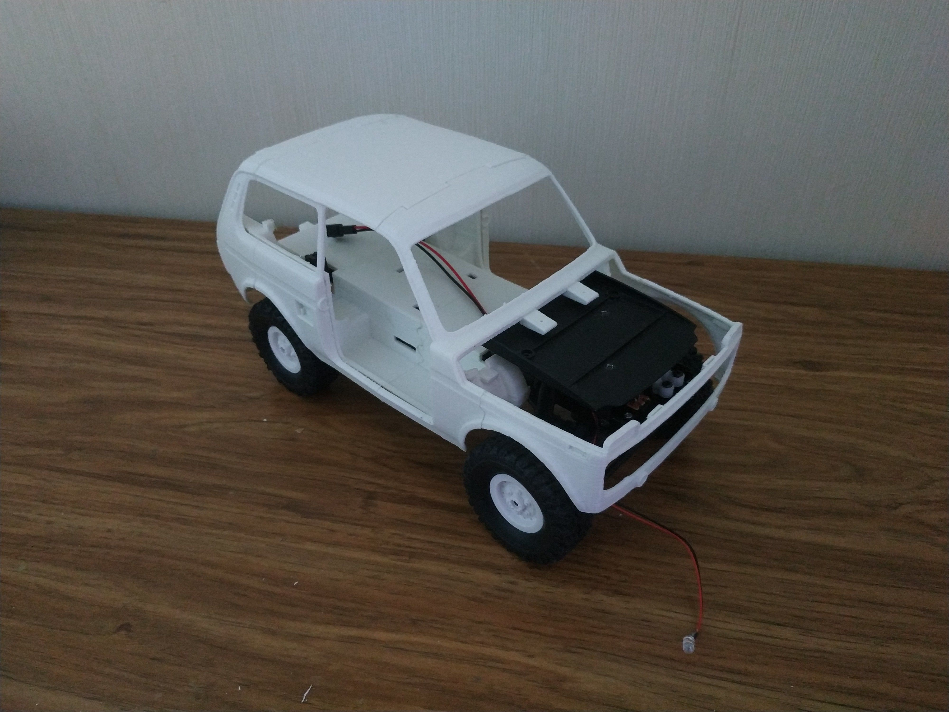 RC car Lada Niva with interior chassis WPL C24 stl file 3D print model_22