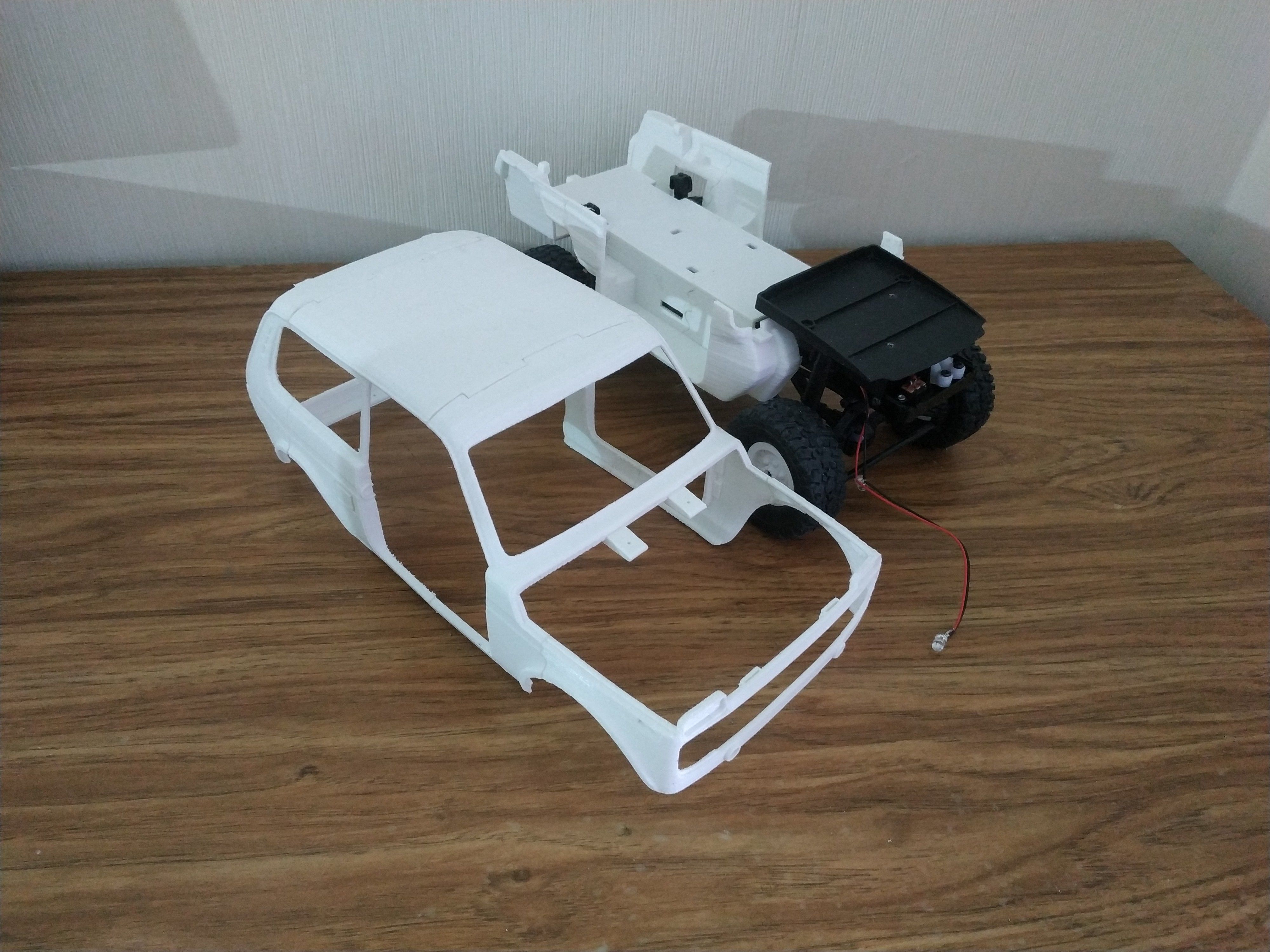 RC car Lada Niva with interior chassis WPL C24 stl file 3D print model_20