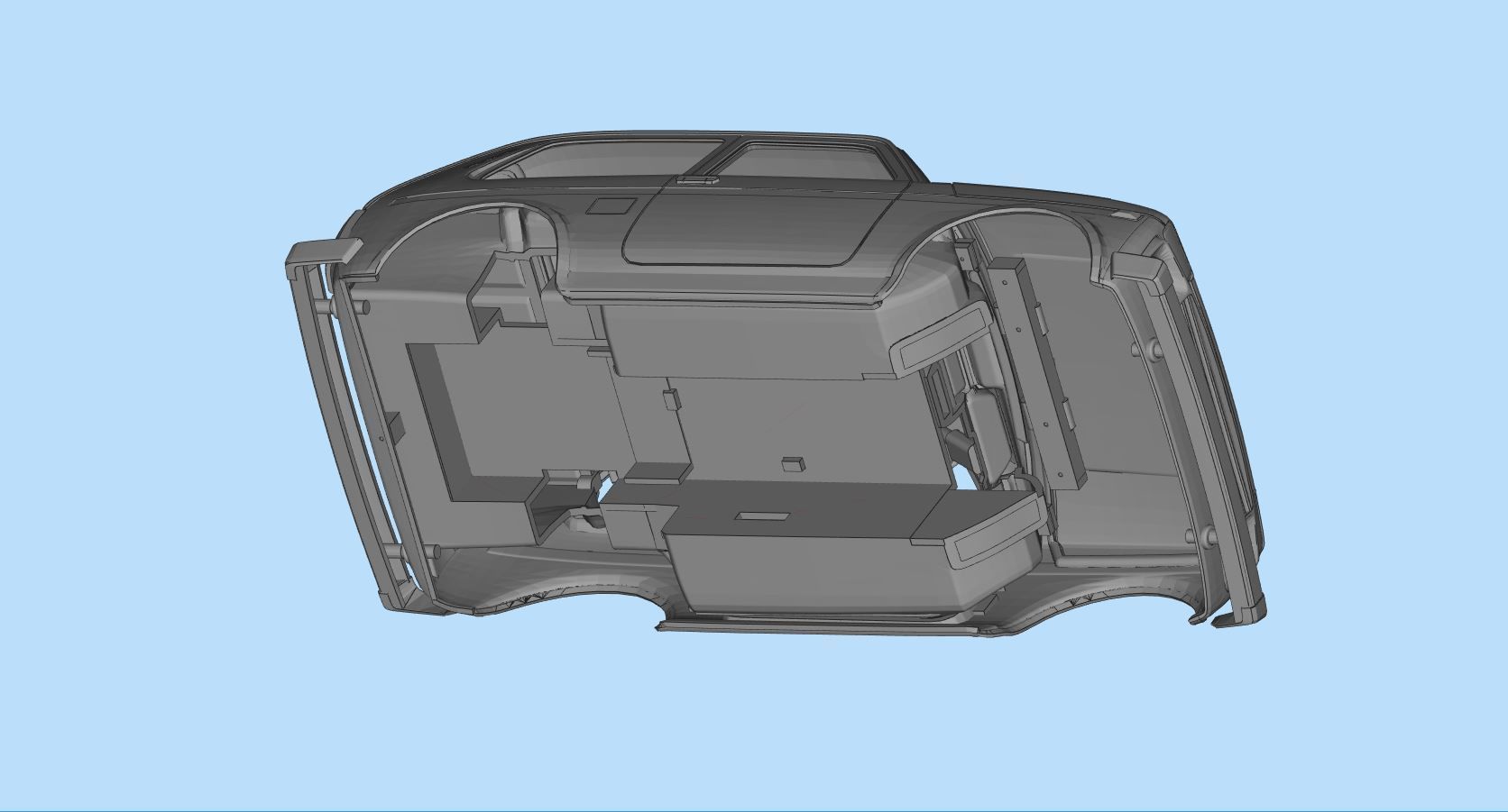 RC car Lada Niva with interior chassis WPL C24 stl file 3D print model_10