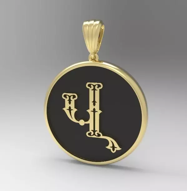 Decorative Letter V 3D print model