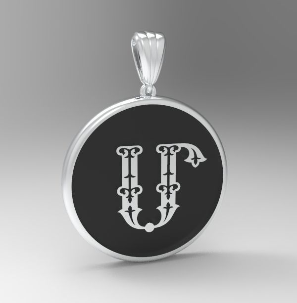 Decorative Letter M 3D print model_26