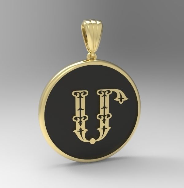 Decorative Letter M 3D print model_8