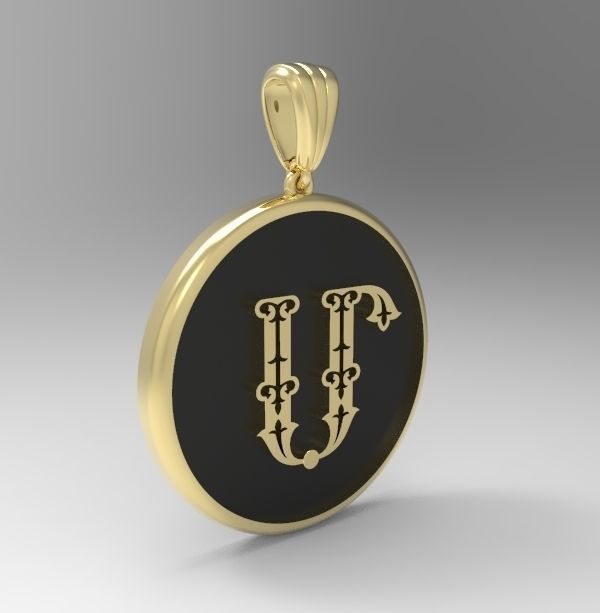 Decorative Letter M 3D print model_6