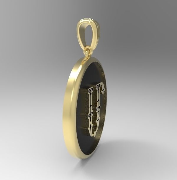 Decorative Letter M 3D print model_3