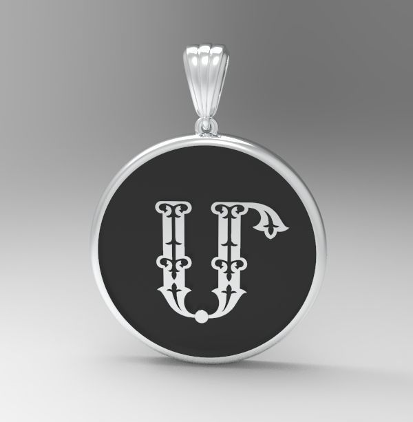 Decorative Letter M 3D print model_28