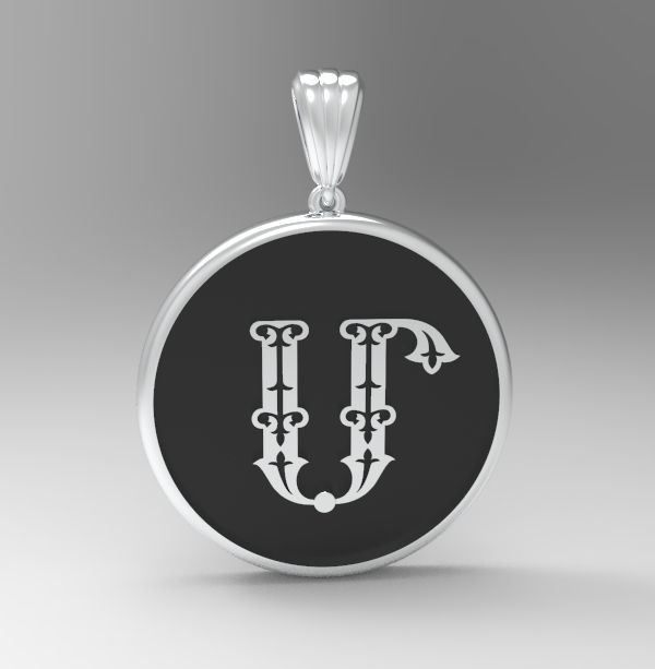 Decorative Letter M 3D print model_27