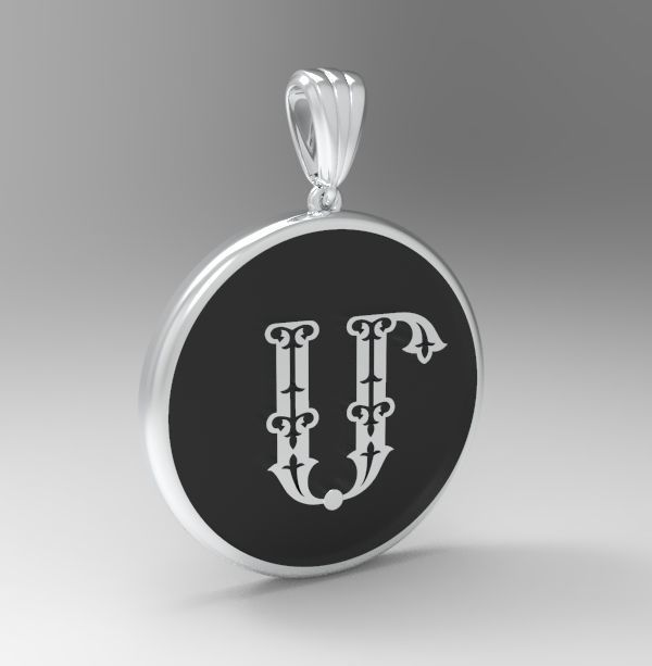 Decorative Letter M 3D print model_25