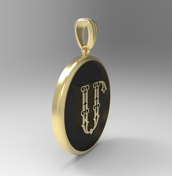Decorative Letter M 3D print model_4