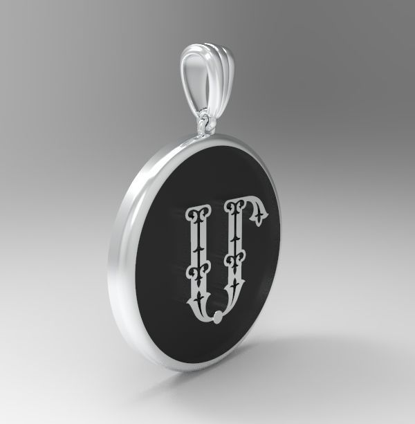 Decorative Letter M 3D print model_23