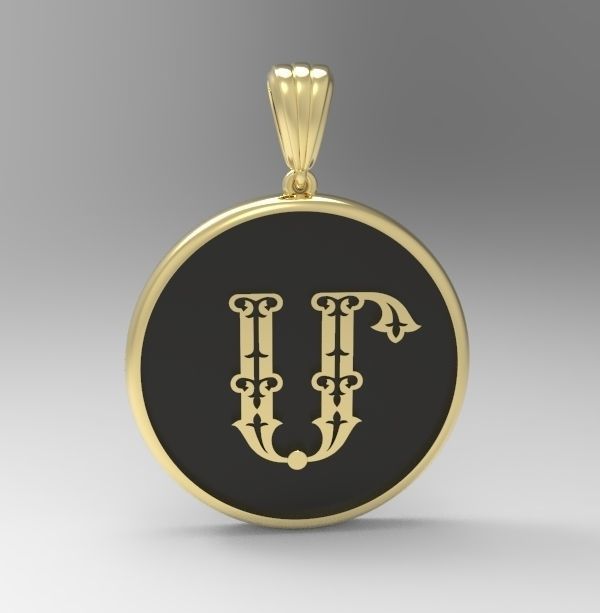 Decorative Letter M 3D print model_9