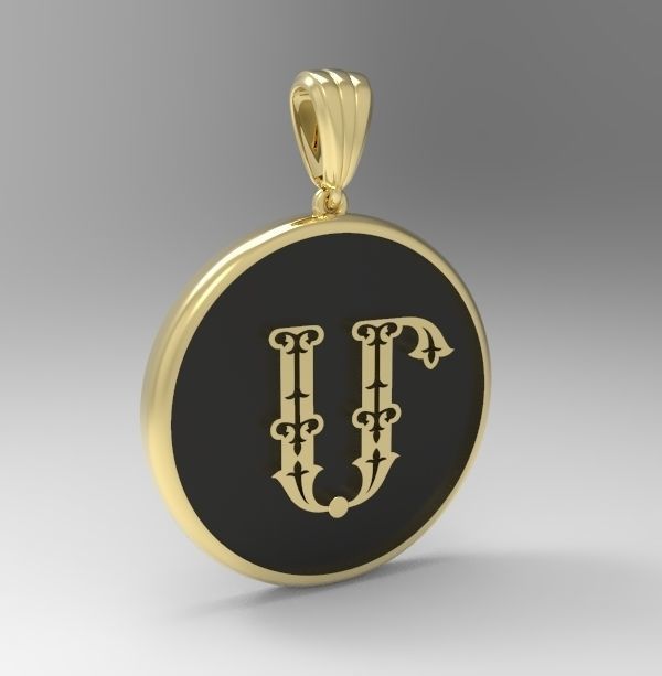 Decorative Letter M 3D print model_7