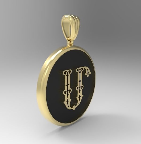 Decorative Letter M 3D print model_5