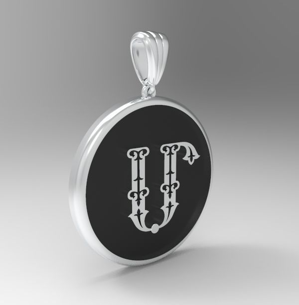 Decorative Letter M 3D print model_24