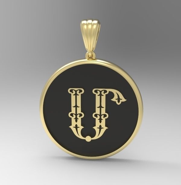 Decorative Letter M 3D print model_1