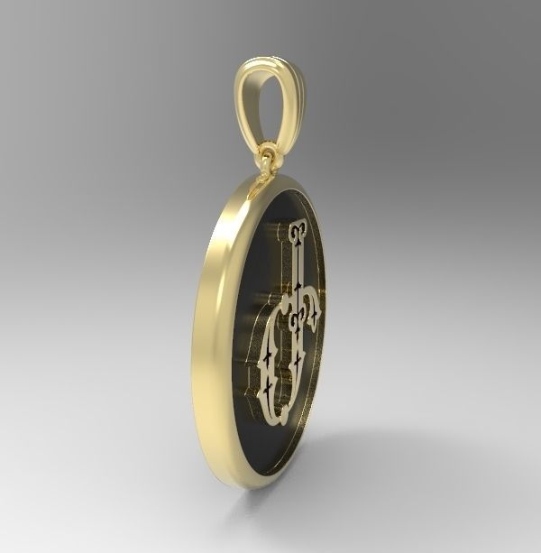 Decorative Letter Ge 3D print model_3