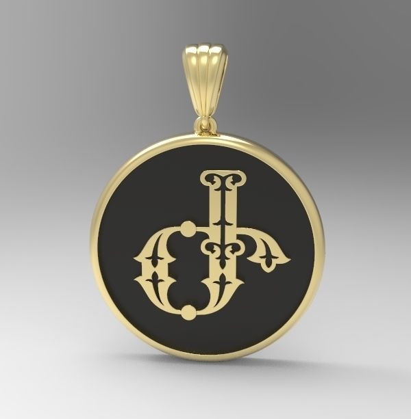 Decorative Letter Ge 3D print model_1