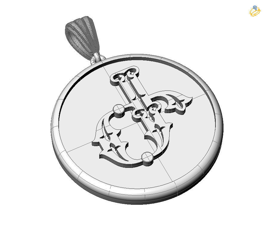 Decorative Letter Ge 3D print model_30