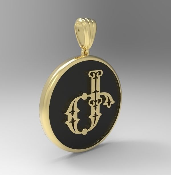 Decorative Letter Ge 3D print model_6