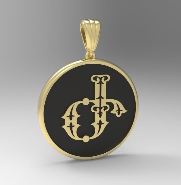 Decorative Letter Ge 3D print model_8