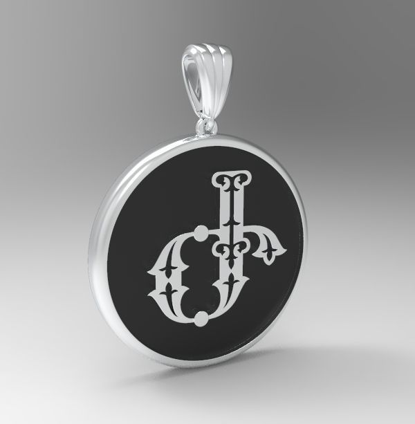 Decorative Letter Ge 3D print model_25