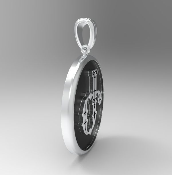 Decorative Letter Ge 3D print model_21