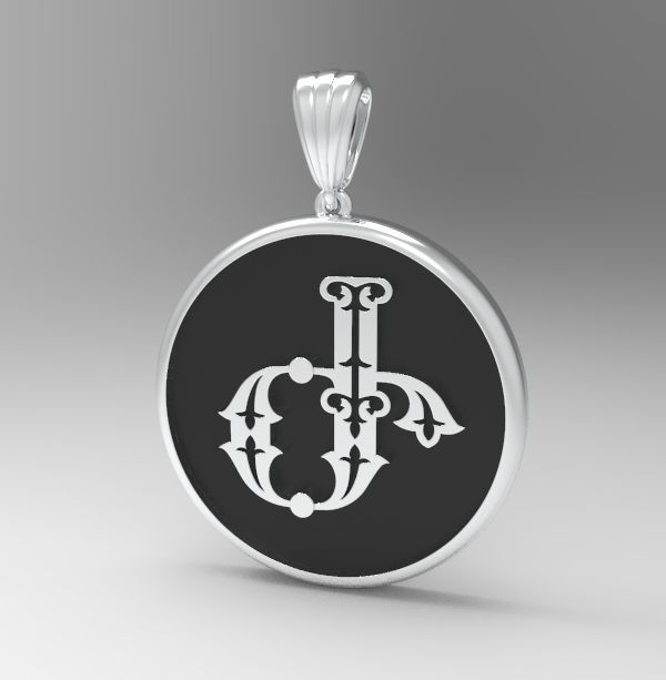 Decorative Letter Ge 3D print model_29